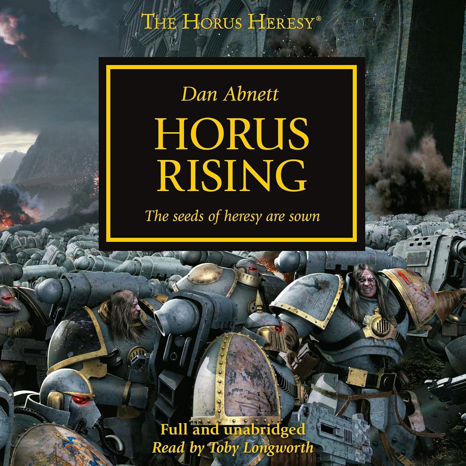 Horus Rising book cover, The Horus Heresy series by Dan Abnett