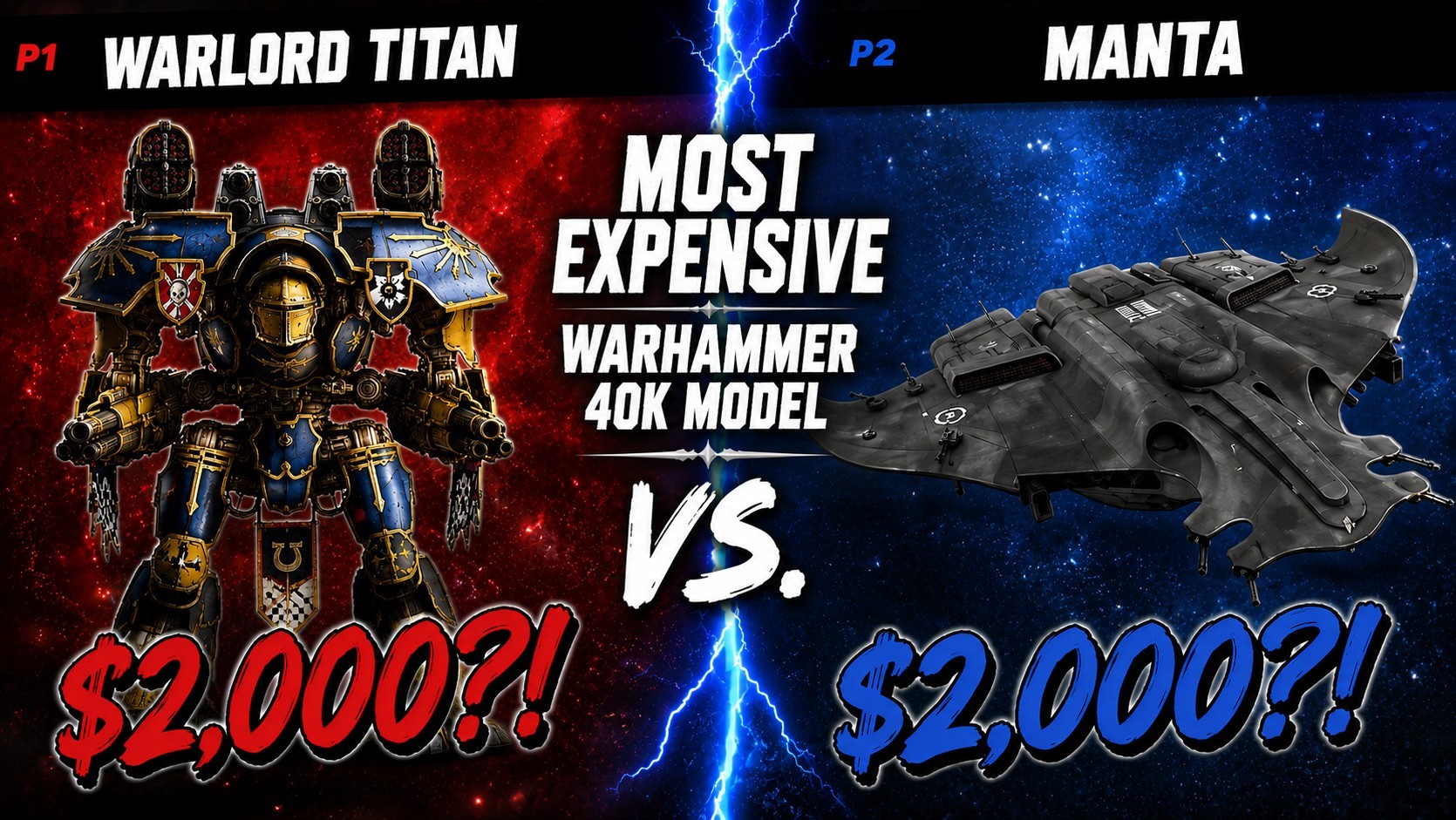 Most Expensive Warhammer 40K Models: Warlord Titan vs Tau Manta